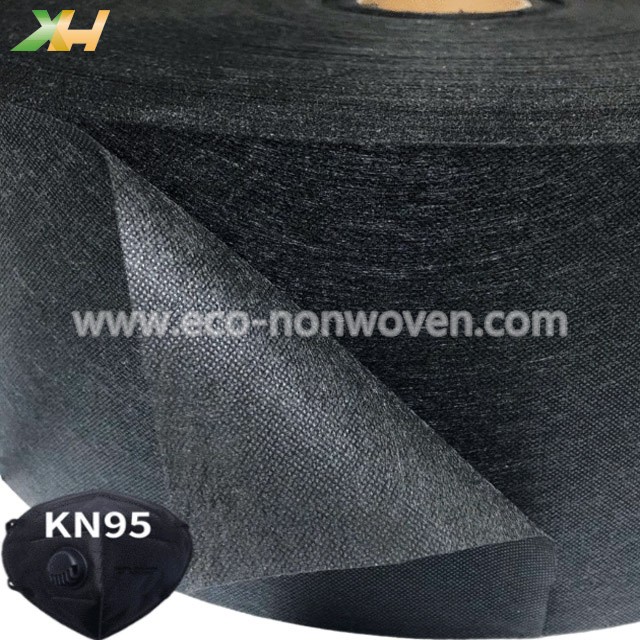 50g, 60g PP Spunbonded Fabric Black Non Woven for KN95 Face Mask