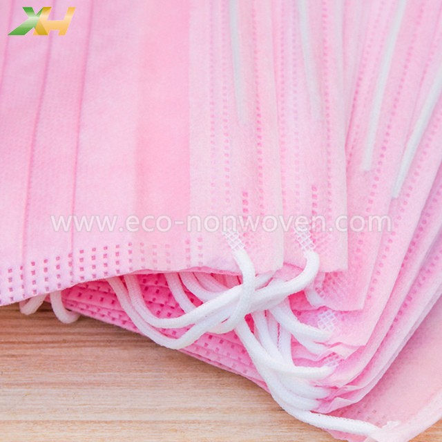 Disposable Super Soft Pink Color Nonwoven for Face Mask