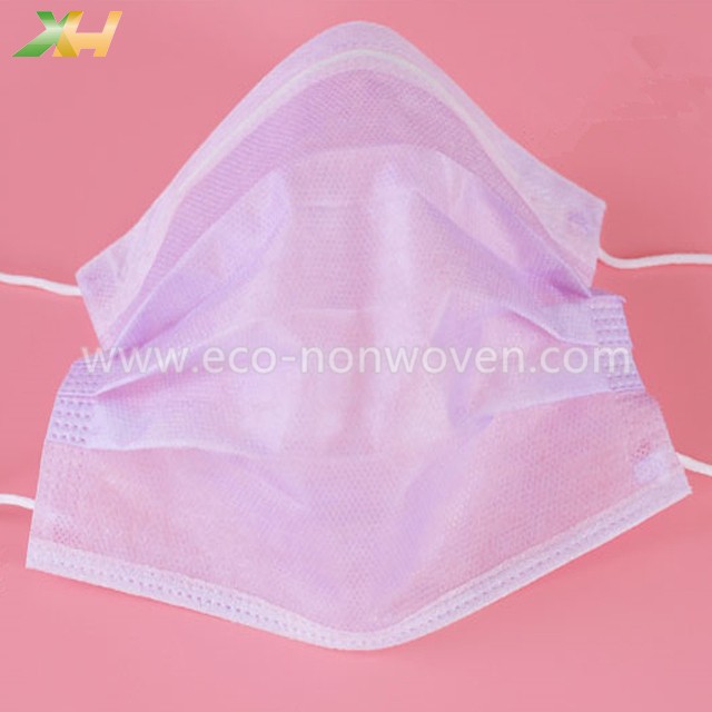Disposable Super Soft Pink Color Nonwoven for Face Mask
