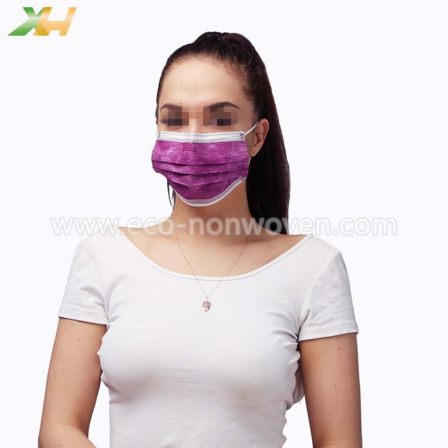 Soft Good Hand-feeling Purple Color PP Spunbond Nonwoven for Face Mask
