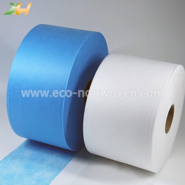 Medical Blue & White PP Spunbond Non Woven Fabric for Face Mask 3PLY