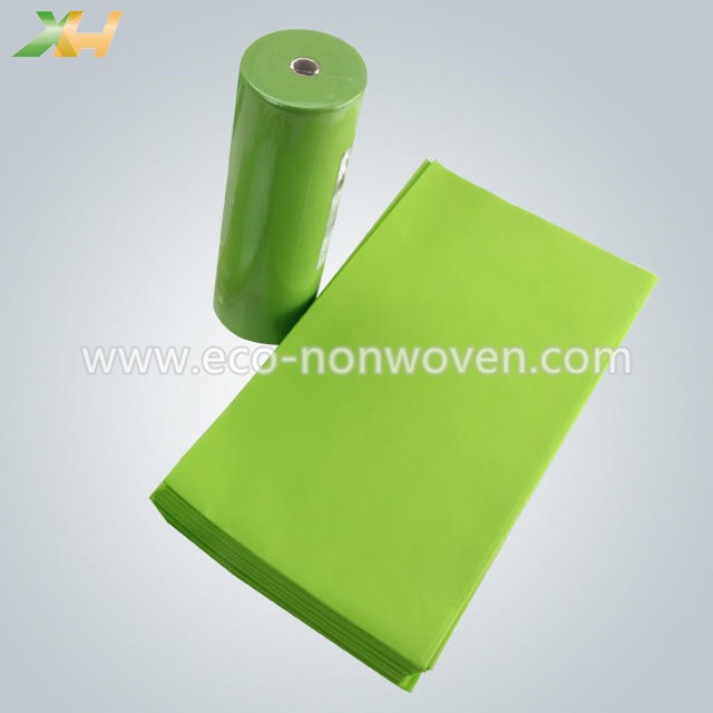 green pp spunbond nonwoven table rolls