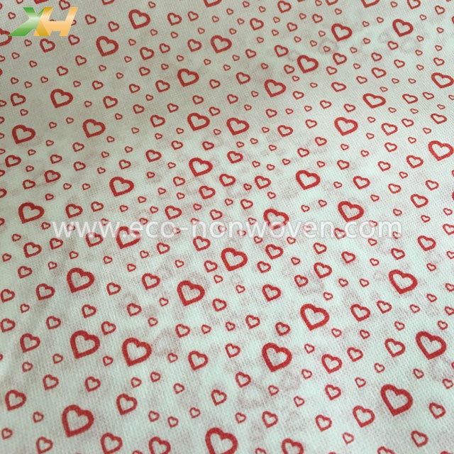 Italy Christmas Red Printed PP Spunbond TNT Non Woven For Flowers 