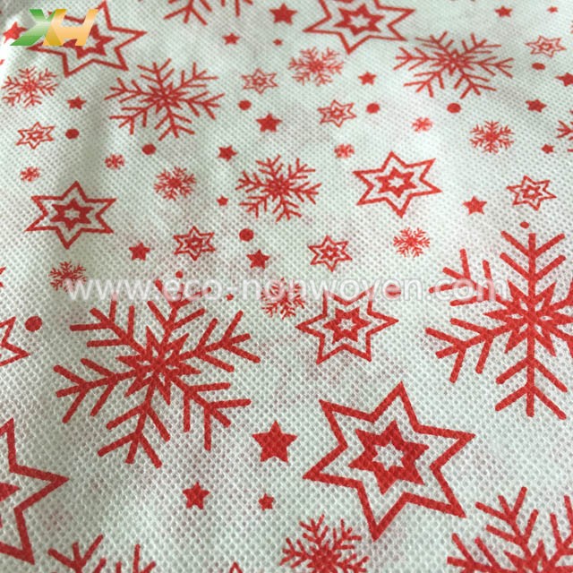 Italy Christmas Red Printed PP Spunbond TNT Non Woven For Flowers 