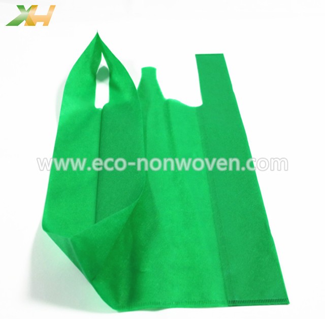 Cheap price colorful stocklot non woven t-shirt bag/ non woven vest bag