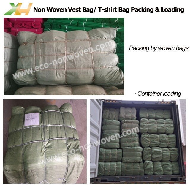 Different Size Colorful PP Nonwoven Vest Shopping Bag Non Woven T-shirt Bag