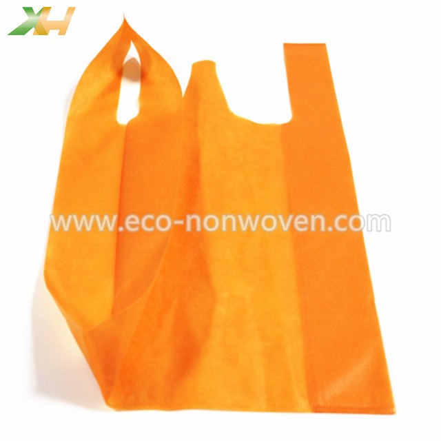 Eco-friendly cheap price non woven vest bag 40gsm t-shirt non-woven bag